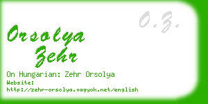 orsolya zehr business card